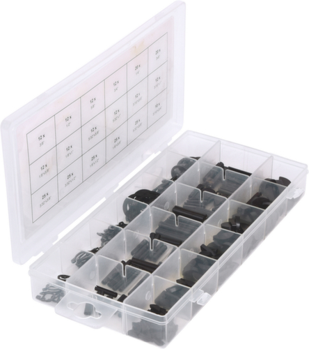 Assortiment deuvelstiften/afdichtingsringen/veerspieën/E-sluitring