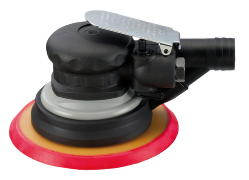 Grofschurende excenterschuurmachine op perslucht met stofafzuiging