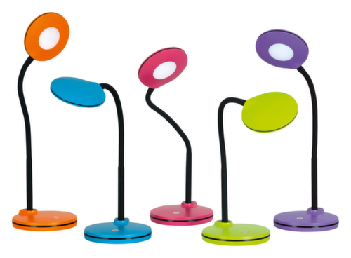 Hansa Kleurrijke LED-tafellamp Splash met zwanenhals