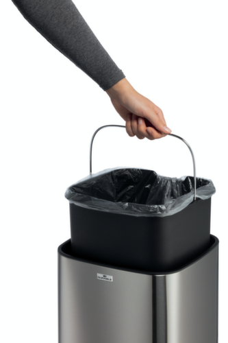 Durable Sensorafvalbak NO TOUCH van RVS, 21 l, zilver metallic