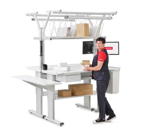 Treston Bovenframe voor gereedschap en verlichting voor montagetafel, breedte 1800 mm