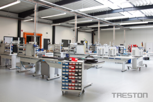 Treston Groot magazijn, 48 lade(n), RAL7035 lichtgrijs/blauw