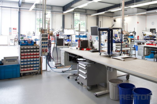 Treston Groot magazijn, 48 lade(n), RAL7035 lichtgrijs/blauw