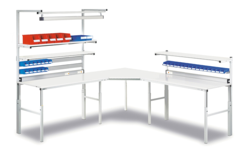 Treston Koppelelement voor bureau, breedte x diepte 1100 x 700 mm, plaat RAL7035 lichtgrijs