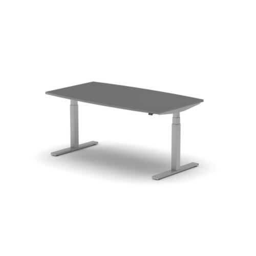 Nowy Styl Elektrisch in hoogte verstelbare vergadertafel eModel 3.0, breedte x diepte 1600 x 800 mm, plaat MS Slate