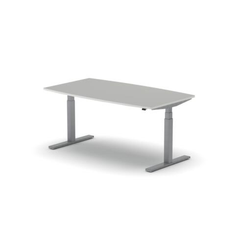 Nowy Styl Elektrisch in hoogte verstelbare vergadertafel eModel 3.0, breedte x diepte 1600 x 800 mm, plaat MP Platinum