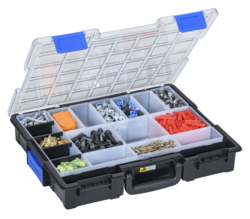 Allit assortimentskoffer EuroPlus Pro <K>, 19 bakken, polypropyleen zwart