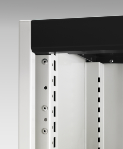 bott Ladekast cubio oppervlak 1300 x 750 mm, 11 lade(n), RAL7035 lichtgrijs/RAL7016 antracietgrijs