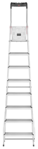 Hailo eenzijdige trapladder StandardLine L60 met bak, 8 trede(n) met traanplaatprofiel
