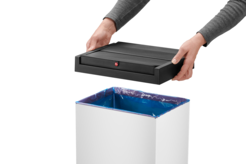 Hailo Afvalbak Big-Box Swing XL met zelfsluitend tuimeldeksel, 52 l, wit