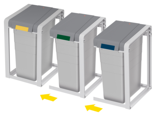 Hailo Afvalbak ProfiLine ÖKO XL, 38 l, deksel stofgrijs