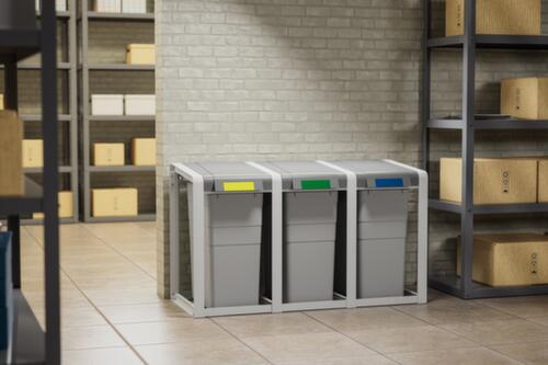 Hailo Afvalbak ProfiLine ÖKO XL, 38 l, deksel stofgrijs