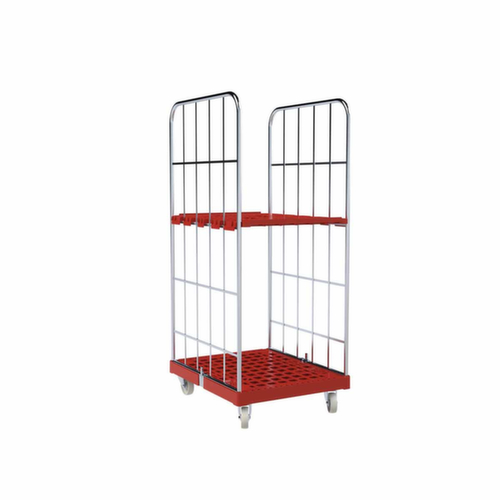 Rolcontainer rolltainer® met kunststof platform L x B 815 x 682 mm, draagvermogen 500 kg, lengte x breedte 815 x 682 mm