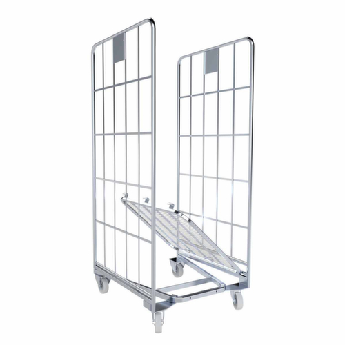 Nestbare rolcontainer nestainer® ERGO S, draagvermogen 500 kg, lengte x breedte 800 x 700 mm