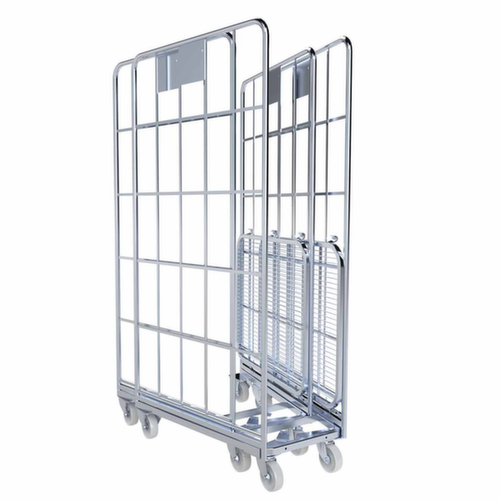 Nestbare rolcontainer nestainer® ERGO S, draagvermogen 500 kg, lengte x breedte 800 x 700 mm