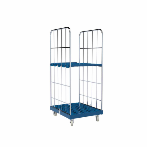 Rolcontainer rolltainer® met kunststof platform L x B 815 x 682 mm, draagvermogen 500 kg, lengte x breedte 815 x 682 mm