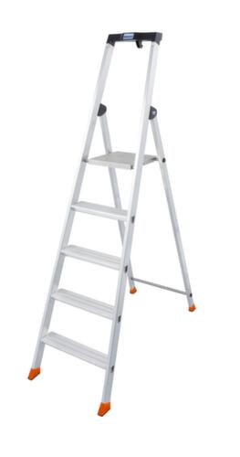 Krause trapladder MONTO® Solido® met bordes met gerstekorrelprofiel, 5 treden met profiel