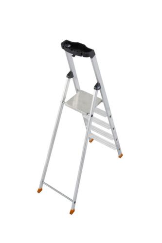 Krause trapladder MONTO® Solido® met bordes met gerstekorrelprofiel, 5 treden met profiel