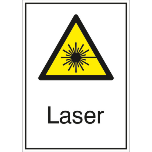 combi-waarschuwingsbord SafetyMarking® ‘Laser’