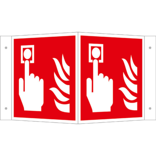 brandbeveiligingsbord SafetyMarking® PLUS, hoekbord, nalichtend en daglichtfluorescerend