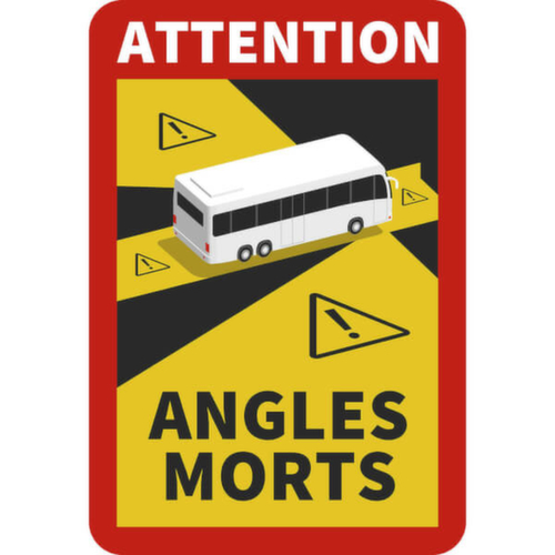aanwijzingsbord voor motorvoertuigen SafetyMarking®, "Attention Angles Morts Bus"
