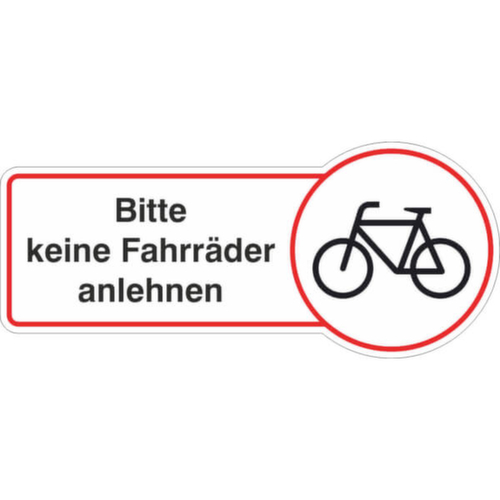 aanwijzingsbord SafetyMarking®, "A.u.b. geen fietsen tegen zetten"