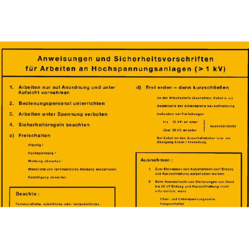 affiche SafetyMarking® voor bedrijf, "Werk aan hoogspanningsinstallaties"