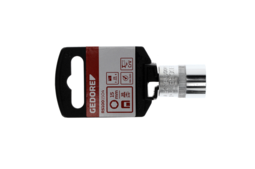 R51001504 Dopsleutel 3/8" zeskant 15 mm lengte 28 mm