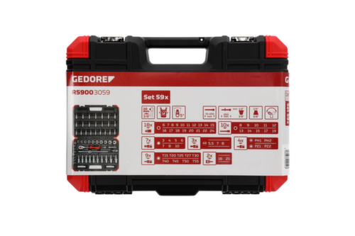 GEDORE R59003059 Dopsleutelset 3/8" 6-24mm 59 stuks