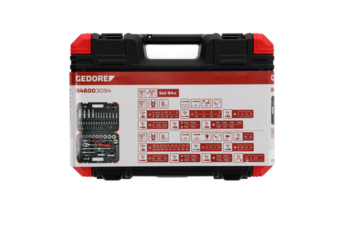 GEDORE R46003094 Dopsleutelset 1/4"+1/2" 94 stuks