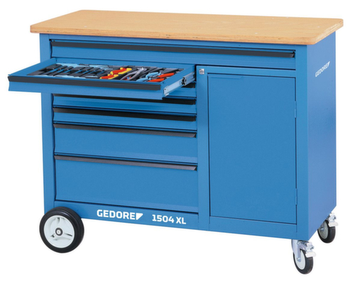 GEDORE 1504 XL Roller werkbank 1,25 m breed met 7 laden