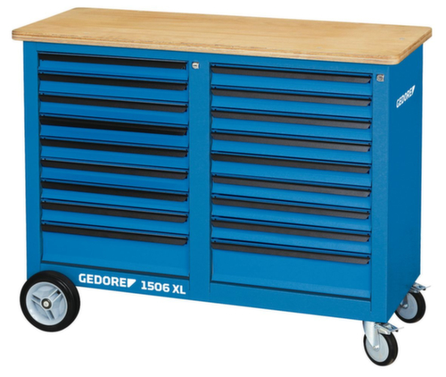 GEDORE 1506 XL 2810 Rolwerkbank 1,25 m breed met 2x 9 laden