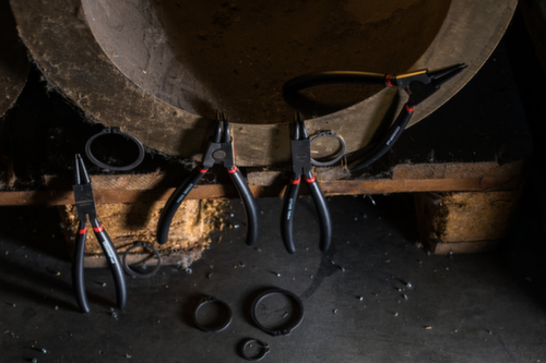 GEDORE R28002004 Borgveertangen set recht + haaks 90° 4 stuks