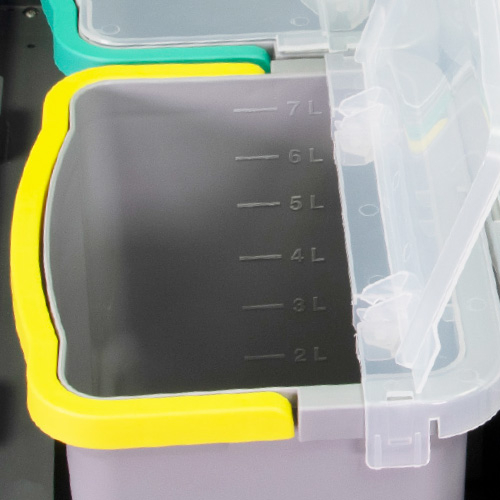 Gesloten reinigingswagen VariX, 4x6 l emmer