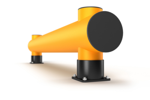 a.m.p.e.r.e. Aanrijdbeveiligingsbarrière Rack Mammut®, enkele plank, lengte 4000 mm