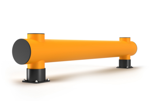 a.m.p.e.r.e. Aanrijdbeveiligingsbarrière Rack Mammut®, enkele plank, lengte 4000 mm