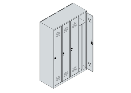 C+P locker Classic Plus met 4 vakken, vakbreedte 300 mm