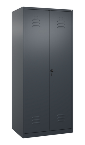 C+P Locker met zitbank Classic Plus voor scheiding van kleding, vakbreedte 400 mm