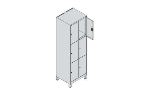 C+P Lockersysteem Classic Plus, 6 vakken