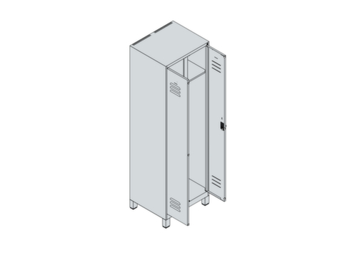C+P Locker Classic Plus voor scheiding van kleding, vakbreedte 300 mm