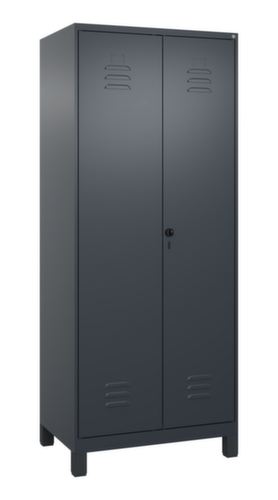 C+P Locker met zitbank Classic Plus voor scheiding van kleding, vakbreedte 400 mm