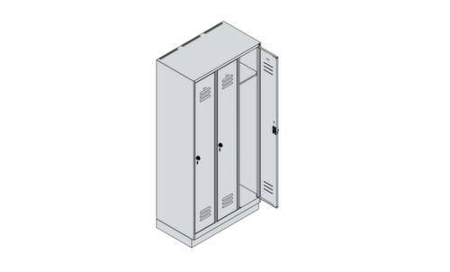 C+P locker Classic Plus met 3 vakken, vakbreedte 300 mm