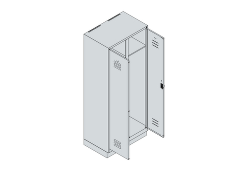 C+P Locker Classic Plus voor scheiding van kleding, vakbreedte 400 mm