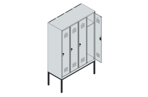 C+P locker Classic Plus met 4 vakken, vakbreedte 300 mm