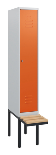 C+P locker Classic Plus met bank, vakbreedte 300 mm