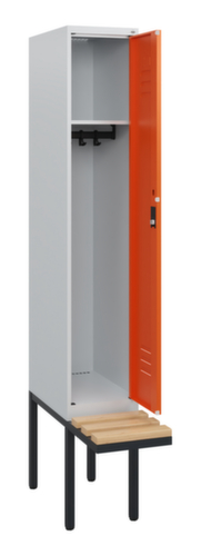 C+P locker Classic Plus met bank, vakbreedte 300 mm