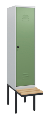 C+P locker Classic Plus met bank, vakbreedte 400 mm