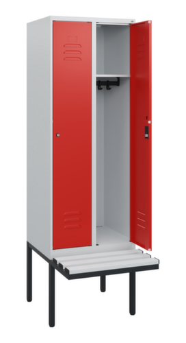 C+P locker Classic Plus met bank, vakbreedte 300 mm