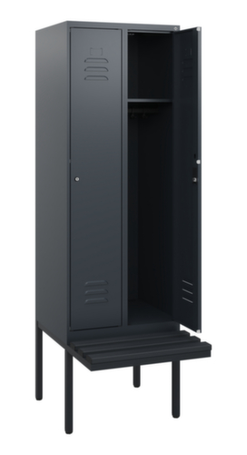 C+P locker Classic Plus met bank, vakbreedte 300 mm