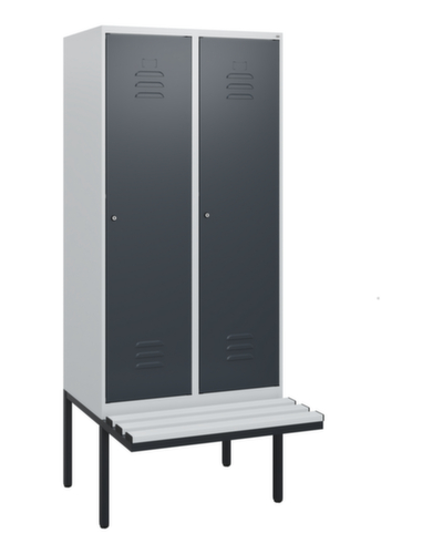 C+P locker Classic Plus met bank, vakbreedte 400 mm